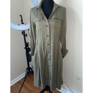 BANANA REPUBLIC ARMY GREEN DRESS SIZE S